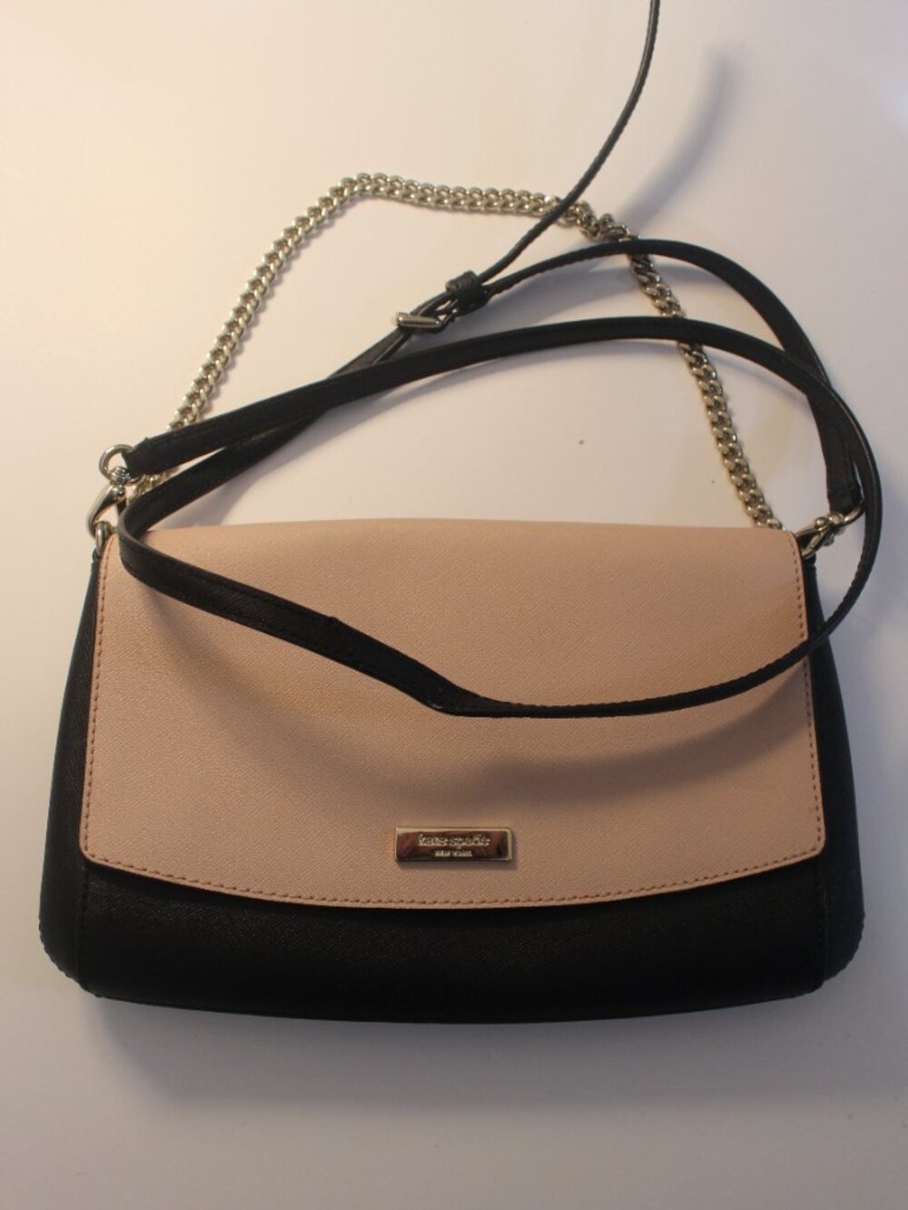 Kate Spade New York Black & Blush Colorblock Flap Bag